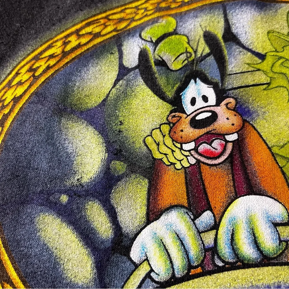 Disney Haunted Mansion Vintage RARE Crewneck Sweater - Black Large Glow in Dark - Picture 5 of 12